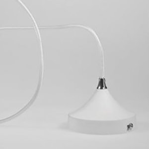 Artdelight Iron - lampe suspendue - Ø 12 x 120 cm - blanc