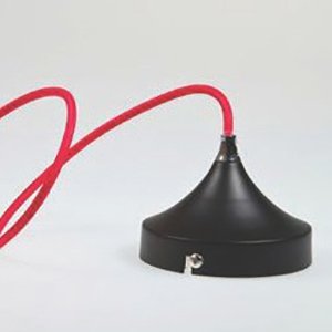 Artdelight Iron - lampe suspendue - Ø 12 x 120 cm - noir et rouge