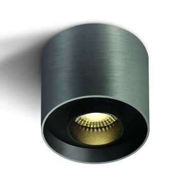ONE Light Dark Light Cylinders - spot en saillie avec réflecteurs interchangeables - Ø 10 x 10 cm - 22W LED inclus - gris