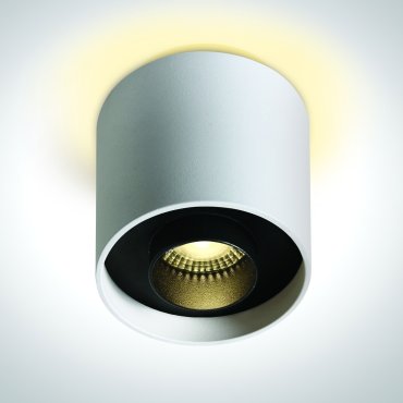 ONE Light Dark Light Cylinders - spot en saillie avec réflecteurs interchangeables - Ø 7 x 8 cm - 8W LED inclus - blanc
