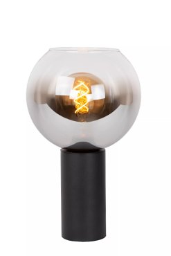 Lucide Marius - lampe à poser - Ø 20 x 32,5 cm - noir fumé