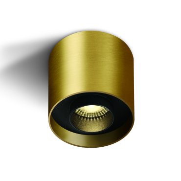 ONE Light Dark Light Cylinders Tubes - spot en saillie - Ø 7 x 7 cm - 8W LED inclus - laiton brossé