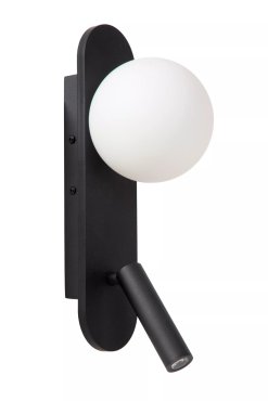 Lucide Kelly - lampe de chevet - 12 x 14,8 x 32 cm - 3,5W LED inclus - noir