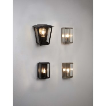 Searchlight Box - applique d'extérieur - 16 x 25 cm - IP44 - argent satiné
