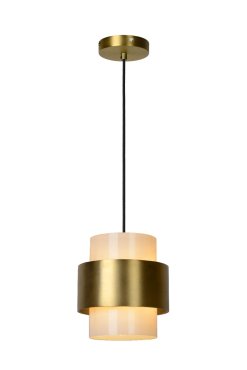 Lucide Firmin - lampe suspendue - Ø 20 x 150 cm - or/laiton mat