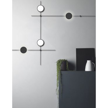 Nova Luce Magna - structure magnétique pour mur/plafond - 150 x 1,5 x 12 cm - convient à un maximum de 120W LED - noir sable