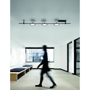 Nova Luce Libo - point lumineux système de rail magnétique - Ø 16 x 6 cm - 15W LED inclus - noir sable