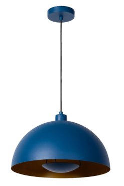 Lucide Siemon - lampe suspendue - Ø40 x 150 cm - bleu