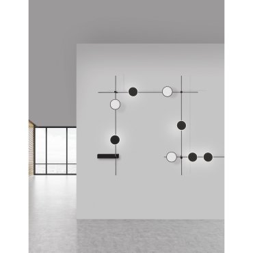 Nova Luce Libo - point lumineux système de rail magnétique - Ø 16 x 6 cm - 6W LED inclus - noir sable