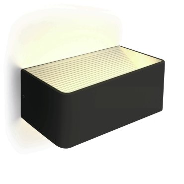 ONE Light Backlight Wall Range - applique murale - 20 x 10 x 8 cm - 6W LED inclus - noir