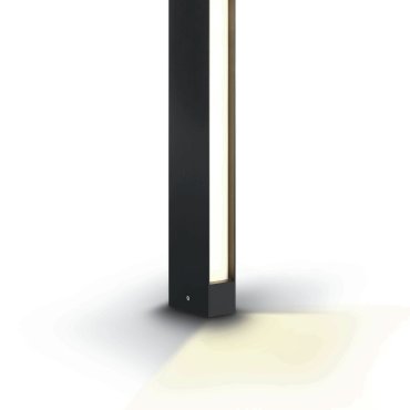ONE Light LED Garden Path Lights - poteau de jardin - 10 x 5 x 60 cm - 8W LED inclus - IP54 - anthracite