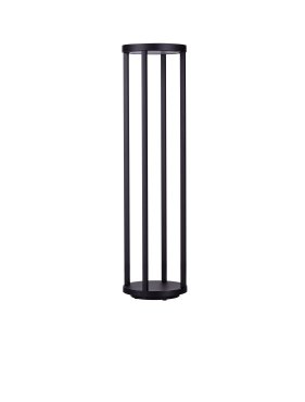 Nova Luce Optus - lampe de jardin - Ø 20,5 x 80 cm - 9W LED inclus - IP65 - anthracite foncé