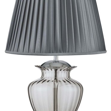 Searchlight Elina - lampe à poser - 69 cm - gris et verre fumé