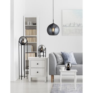 Searchlight Amsterdam - lampe suspendue - Ø 30 x 120 cm - noir