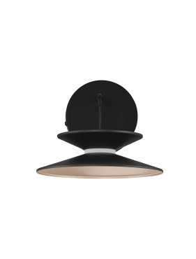 Nova Luce Morfi - applique murale - Ø 20 x 15,5 cm - 5W dimmable LED inclus - noir sablé et or
