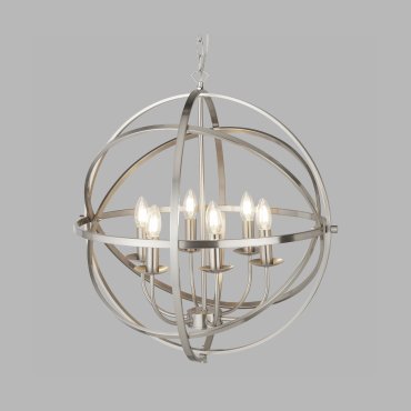 Searchlight Orbit - lustre - Ø 60 x 210 cm - argent satiné