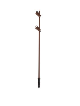 Nova Luce Darma - lampe de jardin - Ø 10,5 x 122 cm - 13W LED inclus - IP65 - corten