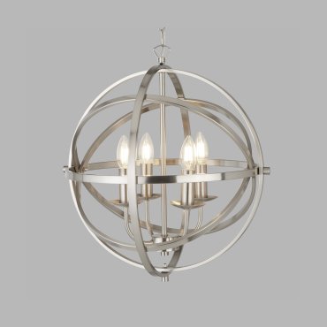 Searchlight Orbit - lustre - Ø 46 x 116 cm - argent satiné