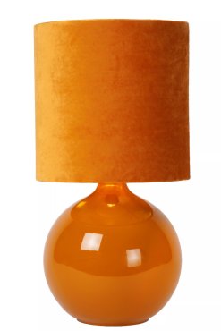 Lucide Esterad - lampe à poser - Ø 24 x 46,5 cm - jaune ocre