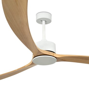Faro Kauai XXL - ventilateur de plafond - Ø 233 cm - blanc mat et pin