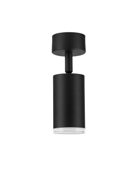 Nova Luce Mao - spot en saillie - Ø 5,5 x 17 cm - IP44 - noir sablé