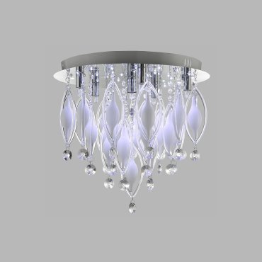 Searchlight Spindle - plafonnier avec télécommande - Ø 44 x 43 cm - 2W LED inclus - chrome