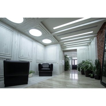 ONE Light Round Recessed Panels Die Cast - plafonnier - Ø 42 x 2 cm - 40W LED inclus - IP40 - blanc - couleur de lumière blanche