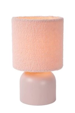 MODÈLE D’EXPOSITION - Lucide Woolly - lampe à poser - Ø 16 x 28 cm - rose