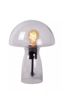 Lucide Fungo - lampe à poser - Ø 23 x 28 cm - lumière fumée