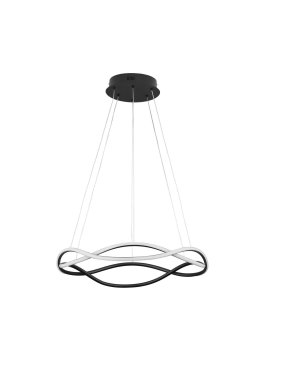 Nova Luce Jinal – suspension – Ø 60 x 120 cm – LED 34W dimmable inclus – noir sable