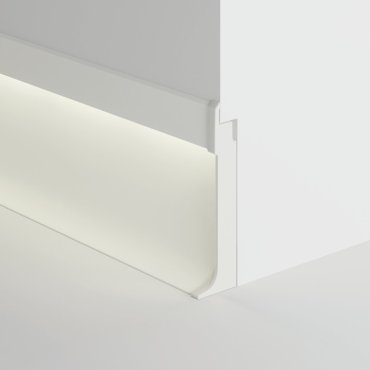 Klus Olis-K - profilé de plinthe en aluminium - 2,41 x 9 cm - blanc