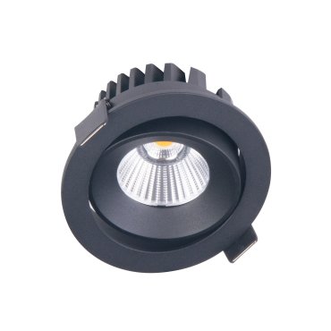 Maxlight Cyklop - spot encastré - Ø 90 mm, Ø 80 mm encastré - 12W LED inclus - IP65 - noir