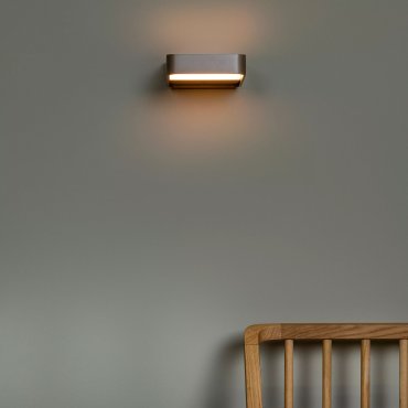 Lucide Silvi - applique murale rechargeable - 13 x 13,5 x 5 cm - 3,7W LED dimmable inclus - brun rouille