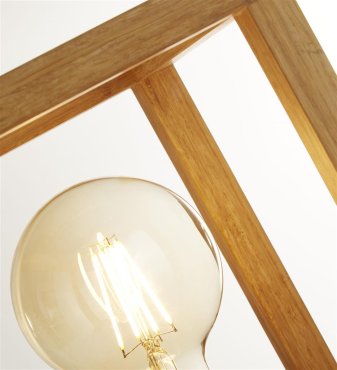 Searchlight Square - lampe à poser - 20 x 20 x 25 cm - noir et marron