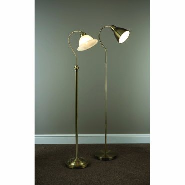 Searchlight Adjustable Floor - lampadaire - 145 cm - laiton antique