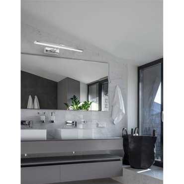 Nova Luce Rosa - miroir lumineux - 57 x 4,5 x 19 cm - 18W LED inclus - IP44 - chrome