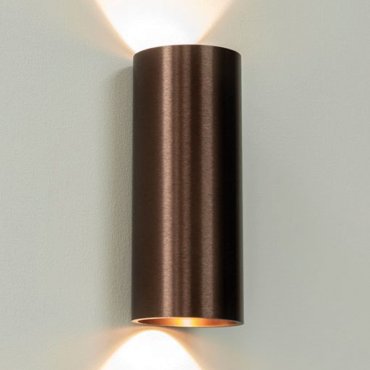 Artdelight Brody2 - applique murale - 7,2 x 7,2 x 18 cm - 2 x 4W LED dimmable inclus - IP54 - bronze brossé