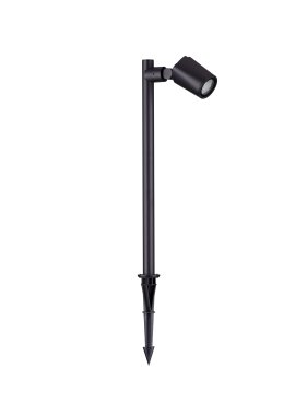 Nova Luce Spy - lampe de jardin - Ø 7,5 x 50 x 14 cm - IP65 - noir sablé