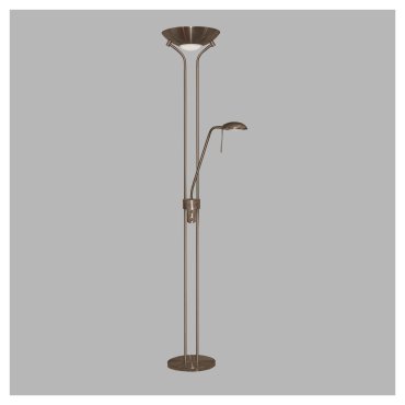 Searchlight Mother &amp; Child - lampadaire avec double variateur - 180 cm - laiton antique