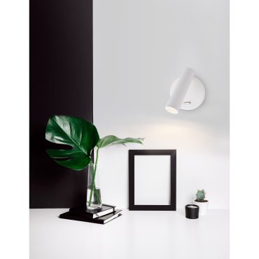 Nova Luce Laredo - applique murale avec interrupteur - 9 x 11 x 11 cm - 3W LED inclus - blanc