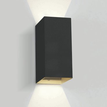 ONE Light Outdoor Wall Dark Lights - applique murale extérieure - 9 x 6,8 x 16,6 cm - 2 x 3W LED inclus - IP54 - noir