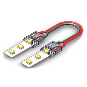 Roi Du Luminaire - connecteur double avec câble de 15 cm - pour ruban LED SMD 8 mm monocolore