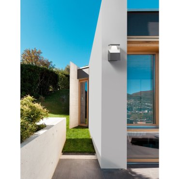 Nova Luce Lock - applique d'extérieur - 13,5 x 16 x 20 cm - 12W LED inclus - IP54 - gris foncé