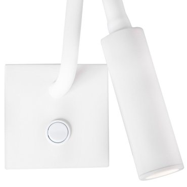 Nova Luce Madison - applique murale avec interrupteur - 8 x 8 x 32 cm - 3W LED inclus - blanc