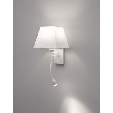 Nova Luce Valencia - applique murale avec interrupteur - 25 x 21 x 40 cm - 3W LED inclus - blanc