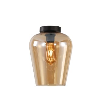 Artdelight Tombo - plafonnier - Ø 23 x 27 cm - ambre