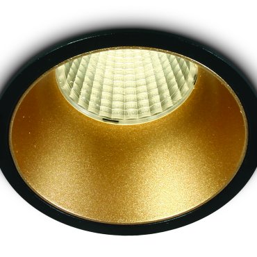 ONE Light COB Dark Light Range - spot à encastrer - Ø 73 mm, Ø 67 mm encastré - 12W LED dimmable inclus - noir - couleur de lumière blanc chaud