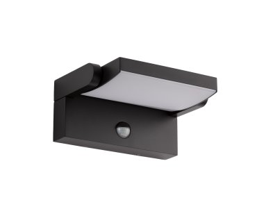 Nova Luce Gerber - applique murale d’extérieur avec détecteur - 21 x 16,5 x 10 cm - LED 20W incluse - IP54 - noir
