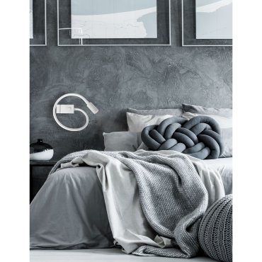 Nova Luce Geneva - applique murale avec interrupteur - 22,3 x 4,8 x 26,7 cm - 3W LED inclus - blanc