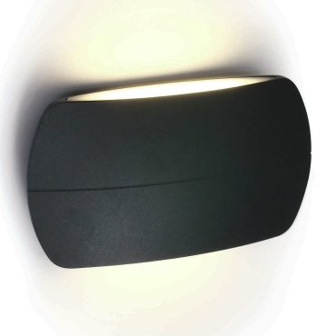 ONE Light Outdoor Slim Oval Range - applique murale extérieure - 20 x 11 x 5,2 cm - 2 x 6W LED inclus - IP54 - anthracite
